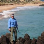 Field work on King Island, Tasmania, Australia. I am standing on the End-Cryogenian Diamictite